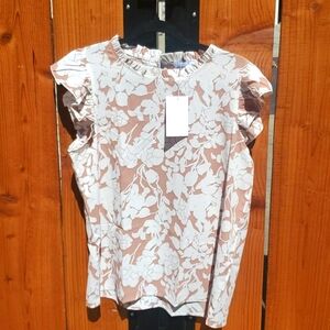 "Lemon Love" Short Sleeve Ruffle Collared Tunic